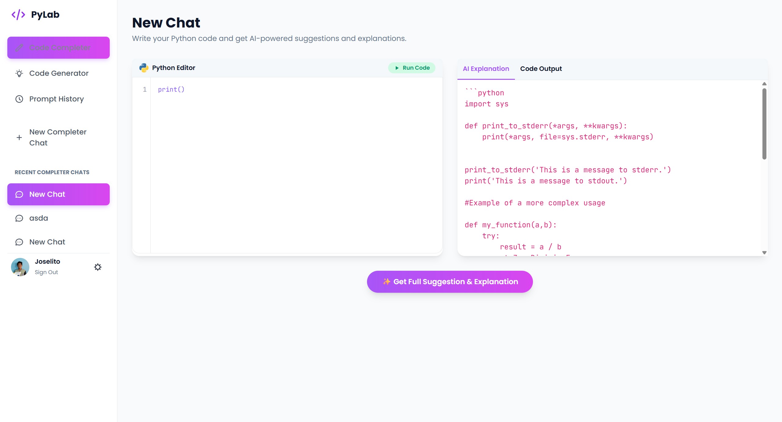 PyLab Screenshot 2