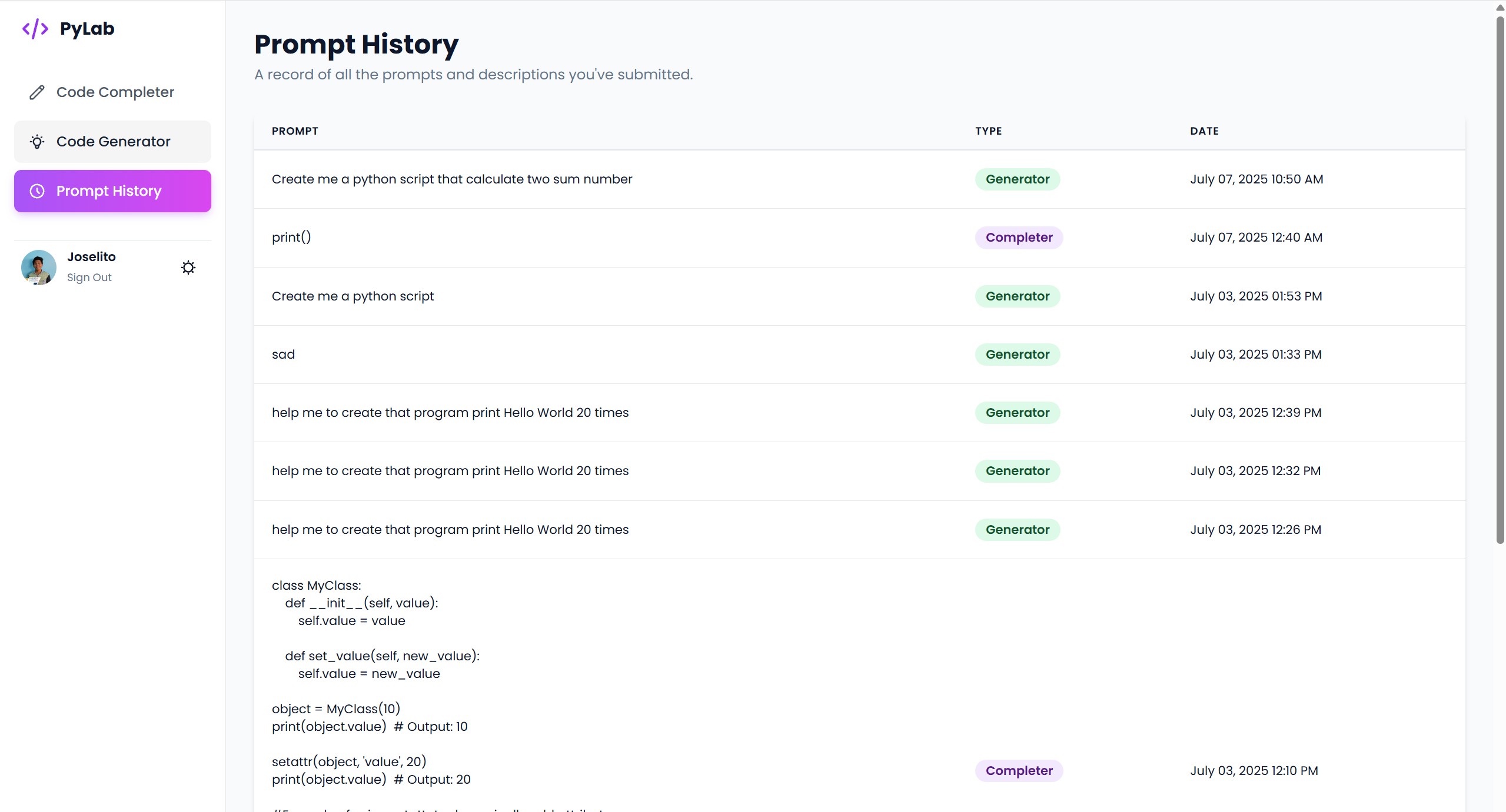 PyLab Screenshot 4
