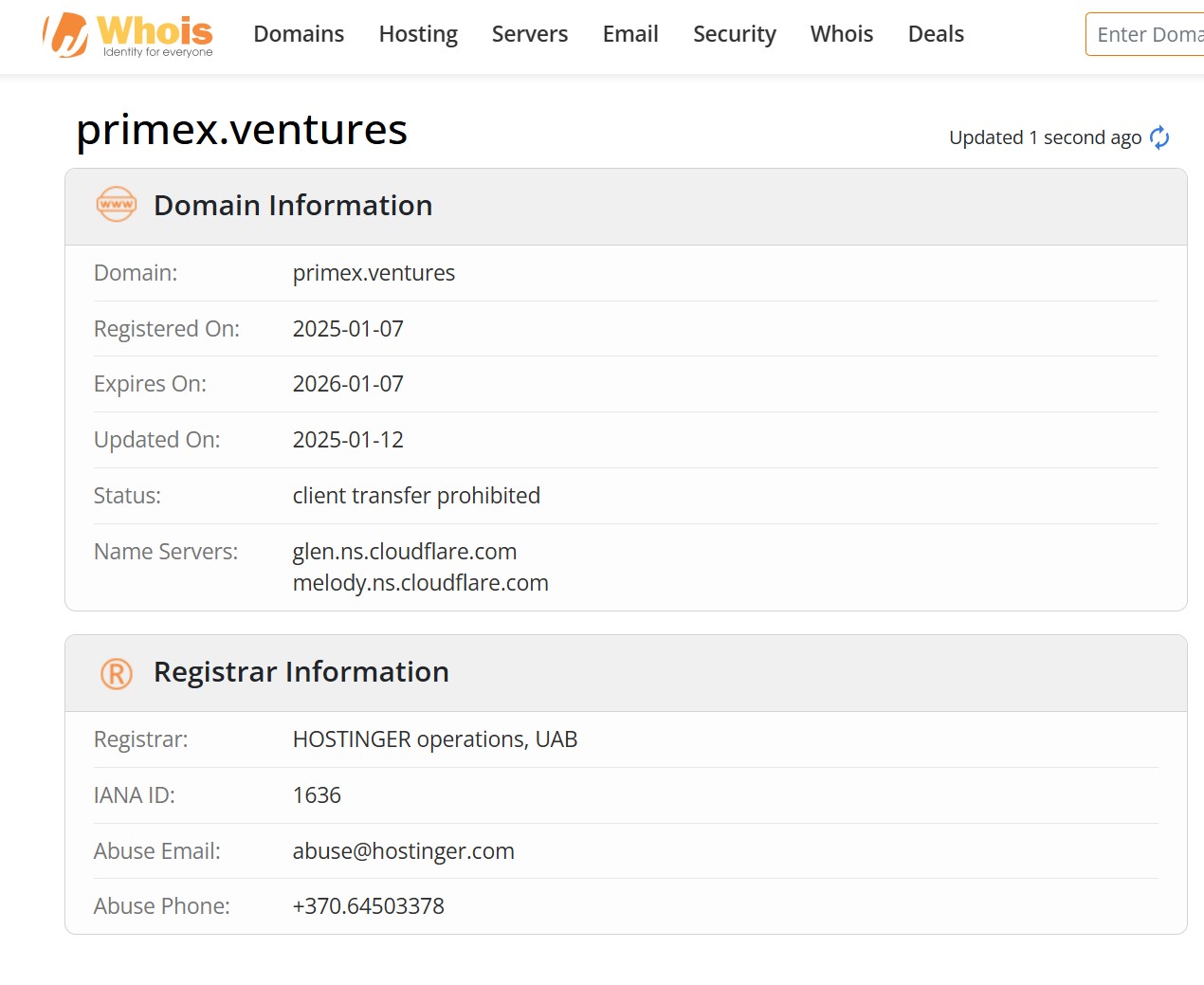 Real Registration Date