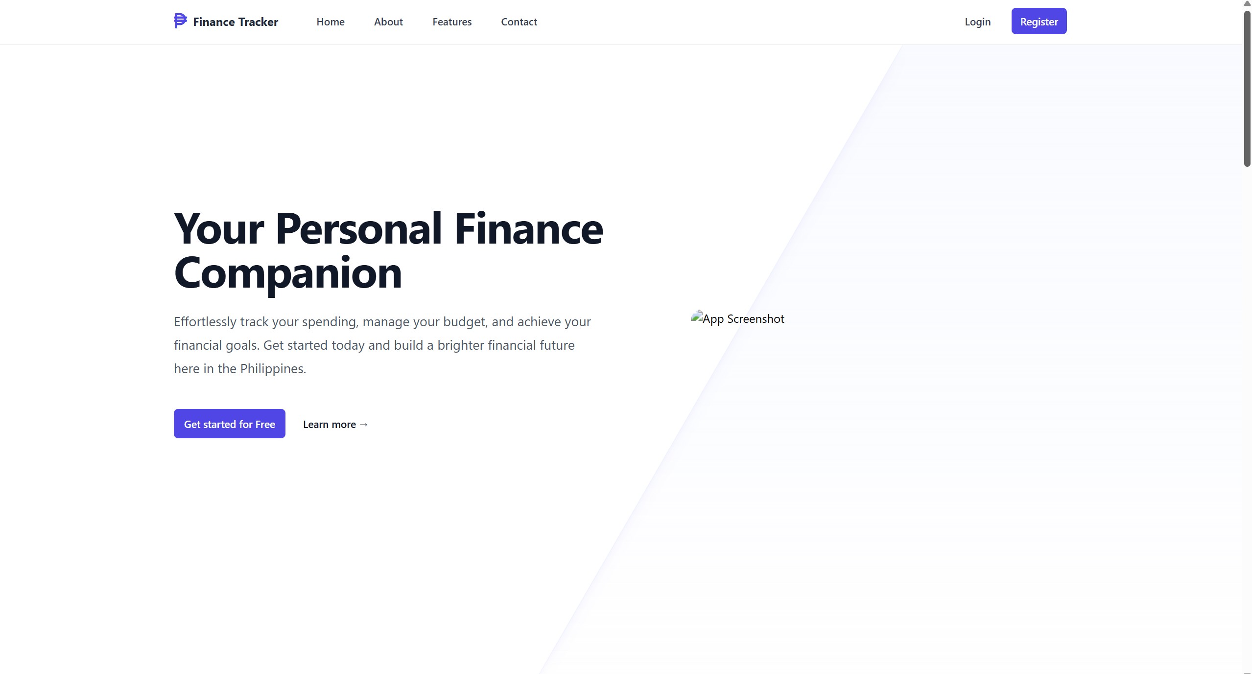 Finance Tracker Screenshot 1