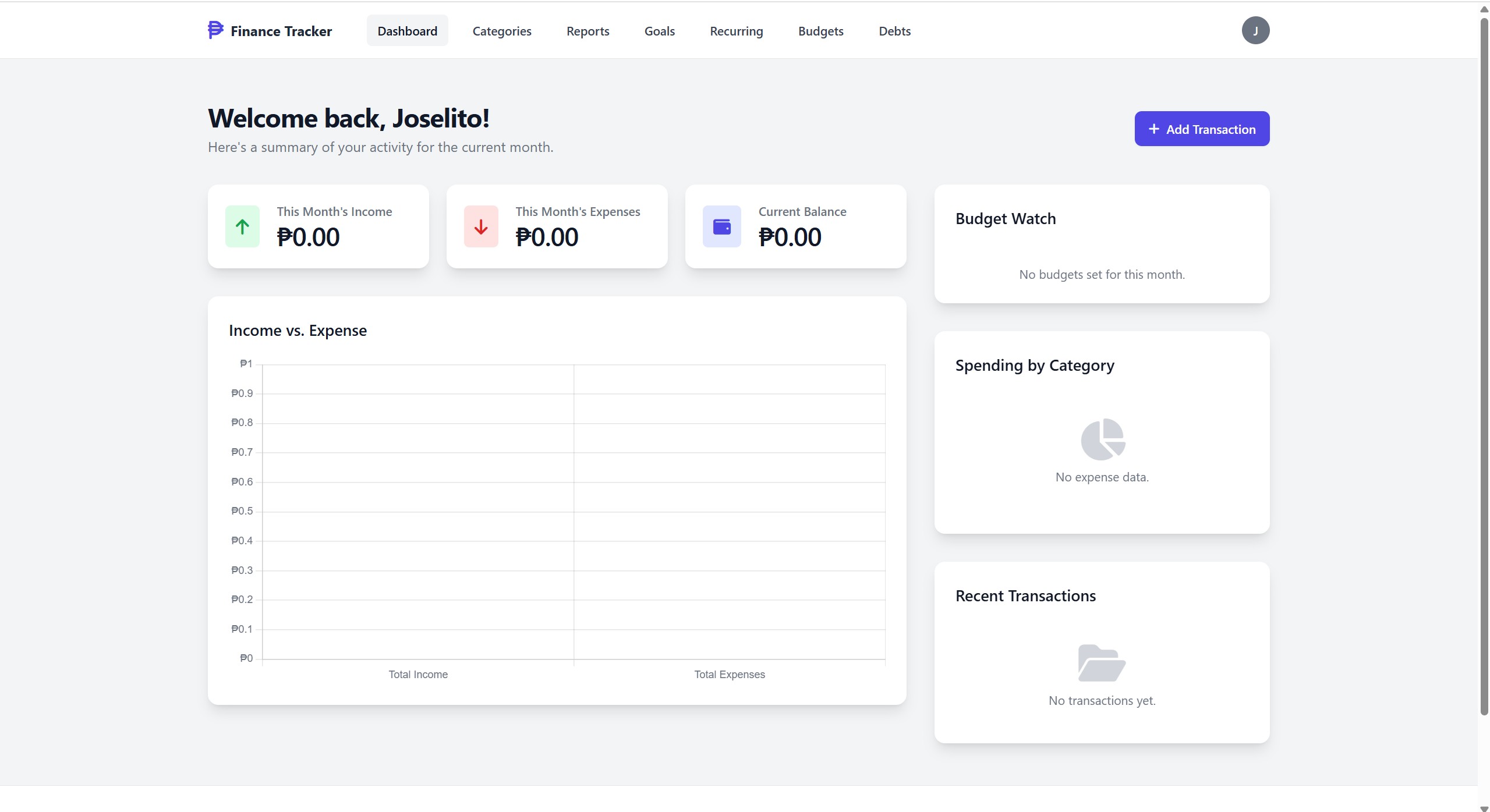 Finance Tracker Screenshot 5