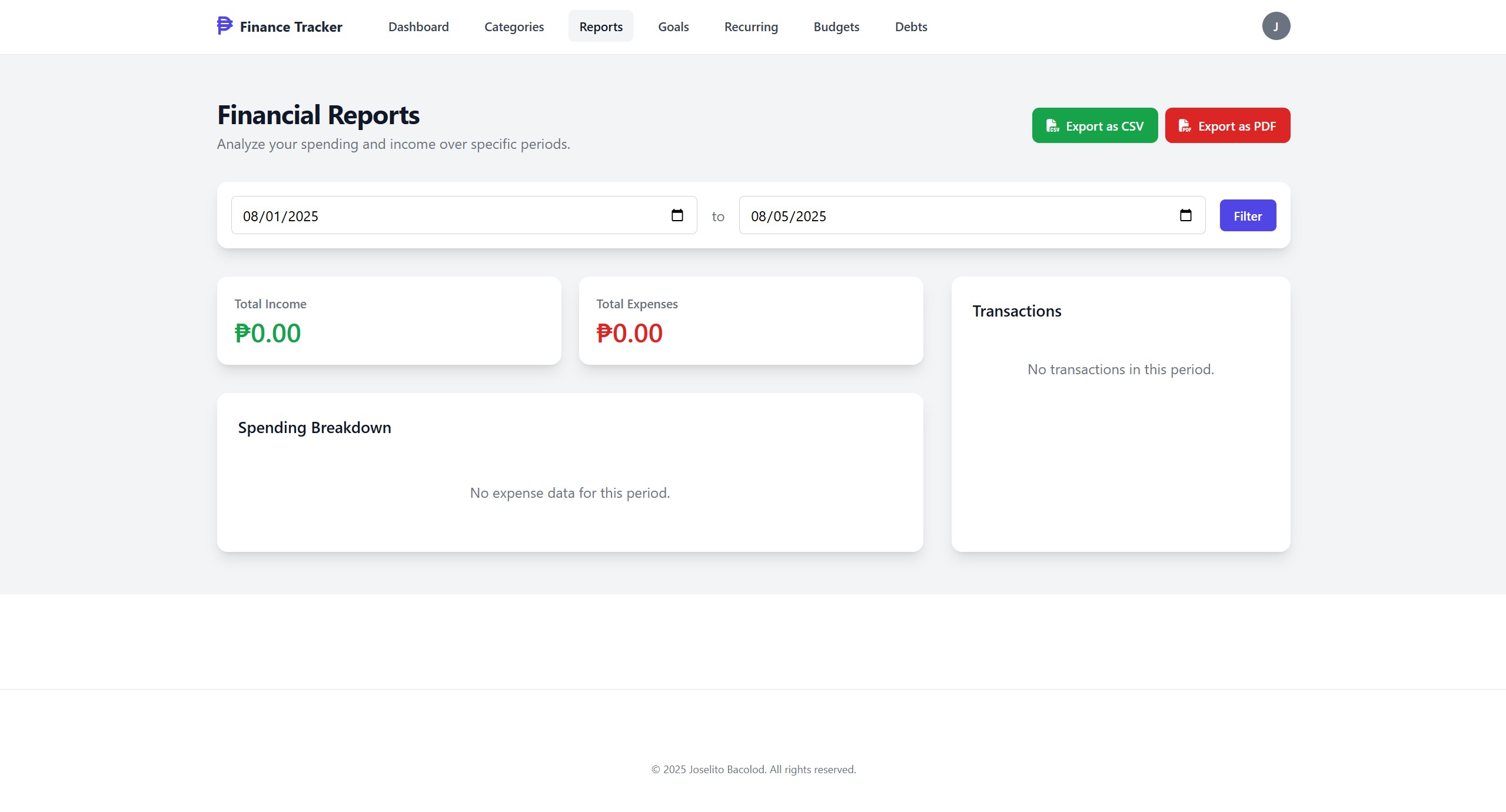Finance Tracker Screenshot 7