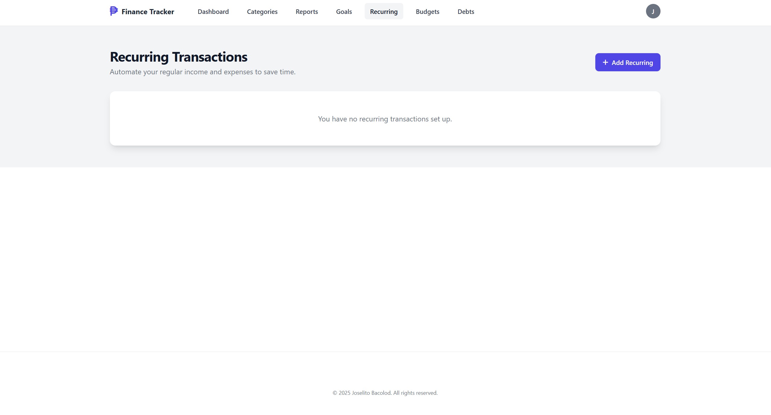 Finance Tracker Screenshot 9